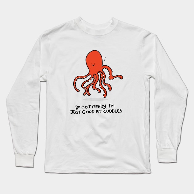 Grumpy Octopus Long Sleeve T-Shirt by grumpyanimals